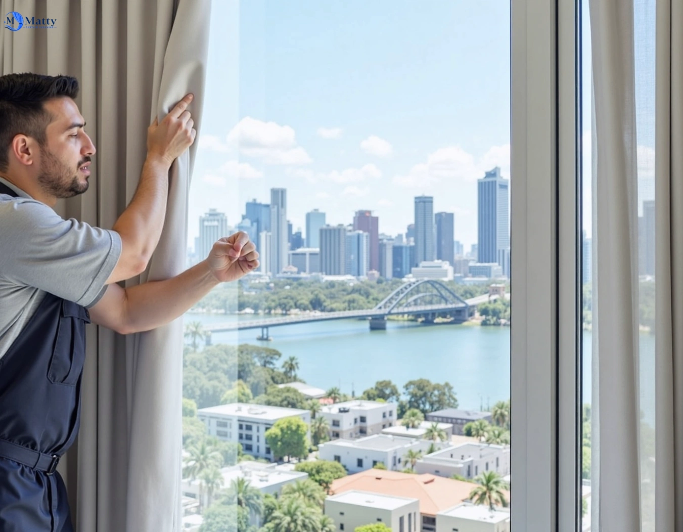 Professional curtain steam cleaning service northcote-vic QLD by Matty Curtain Cleaning
